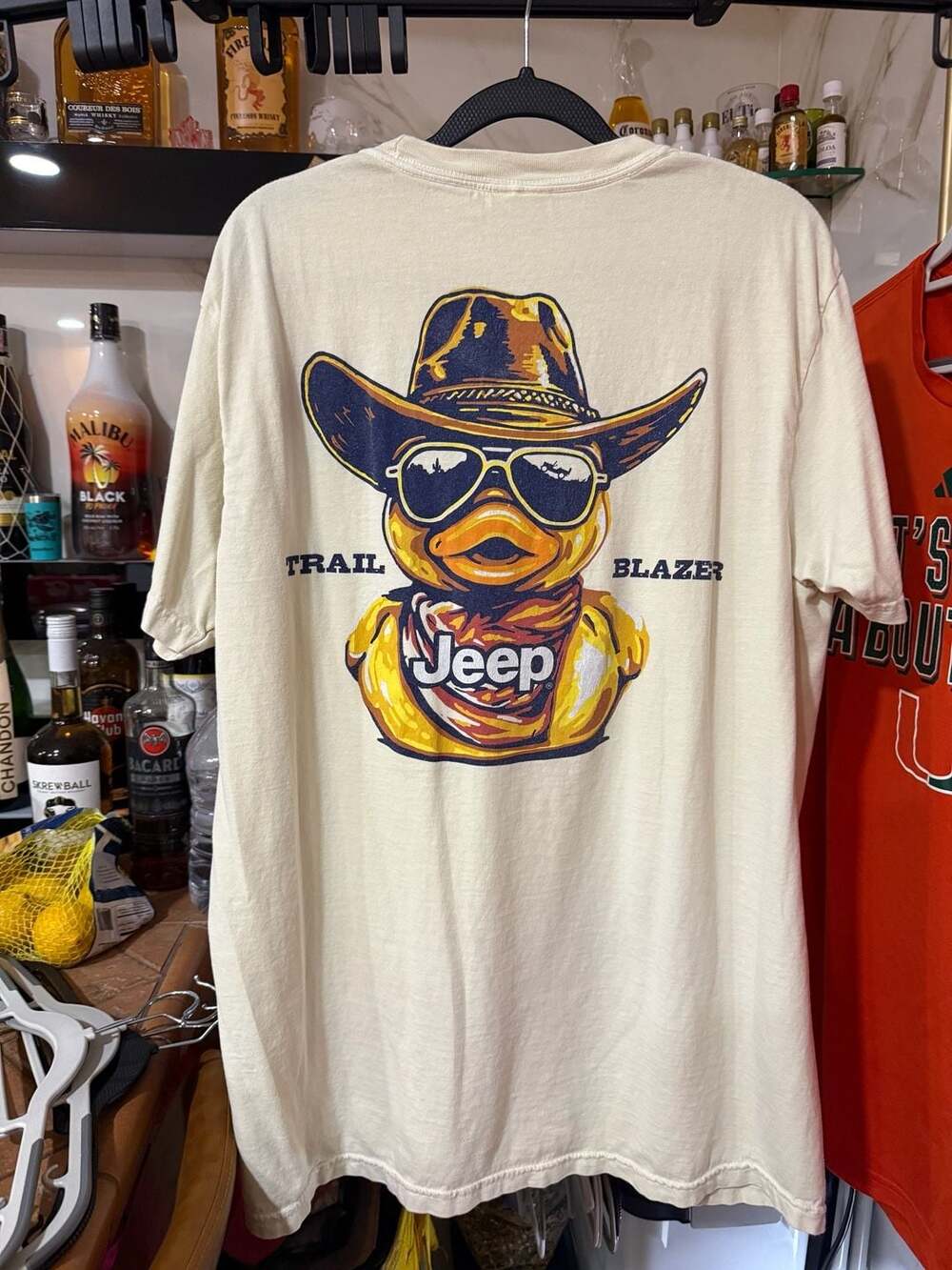 JEDCo Jeep Duck Trail Blazer T-Shirt Ivory Size L